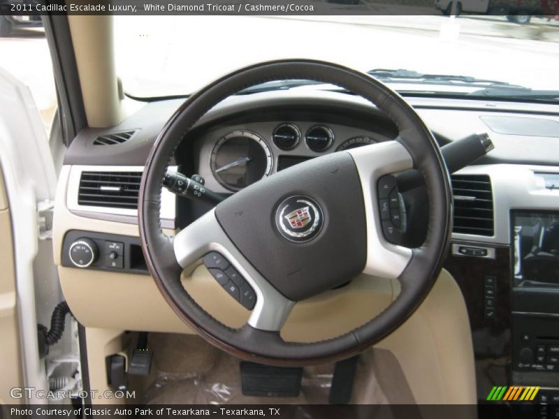 White Diamond Tricoat / Cashmere/Cocoa 2011 Cadillac Escalade Luxury
