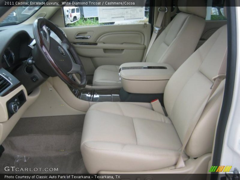 White Diamond Tricoat / Cashmere/Cocoa 2011 Cadillac Escalade Luxury