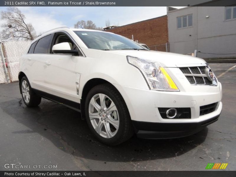 Platinum Ice Tricoat / Shale/Brownstone 2011 Cadillac SRX FWD