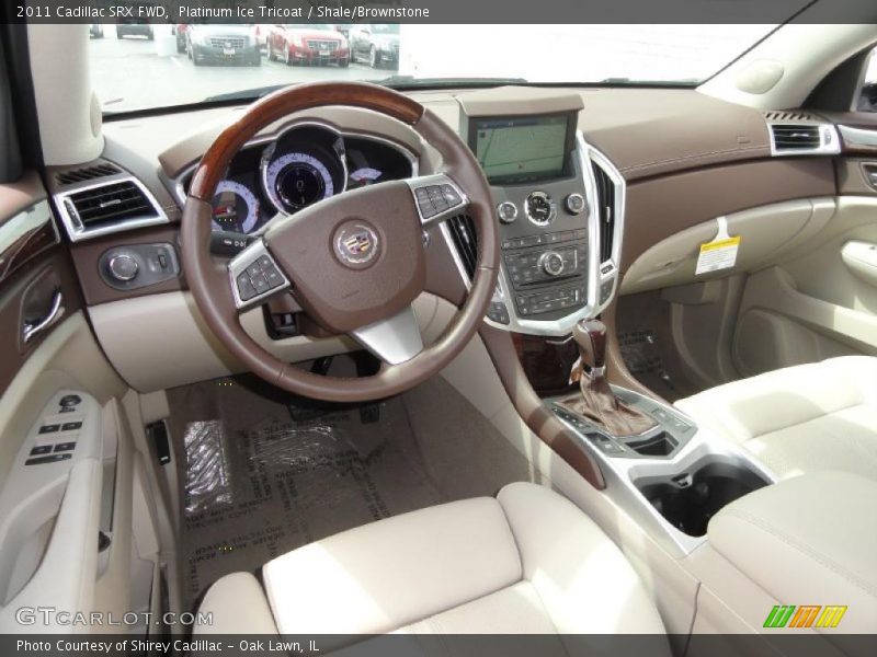 Platinum Ice Tricoat / Shale/Brownstone 2011 Cadillac SRX FWD