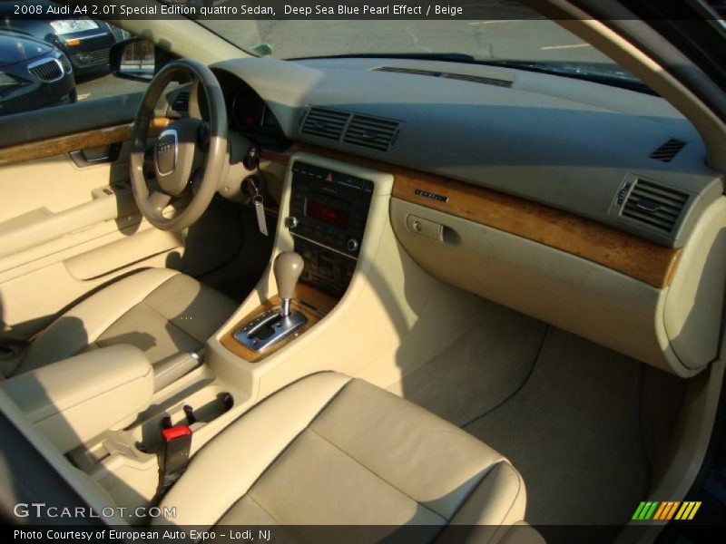 Deep Sea Blue Pearl Effect / Beige 2008 Audi A4 2.0T Special Edition quattro Sedan