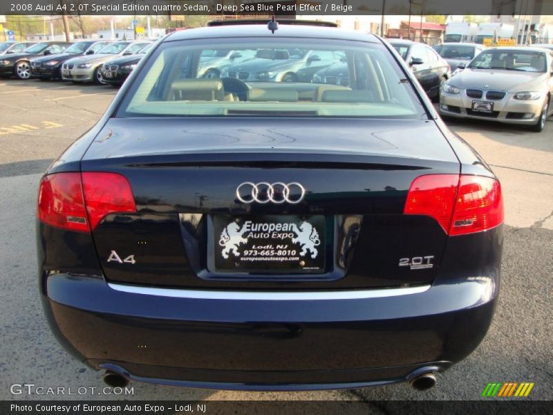 Deep Sea Blue Pearl Effect / Beige 2008 Audi A4 2.0T Special Edition quattro Sedan