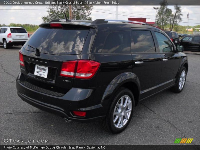 Brilliant Black Crystal Pearl / Black/Light Frost Beige 2011 Dodge Journey Crew