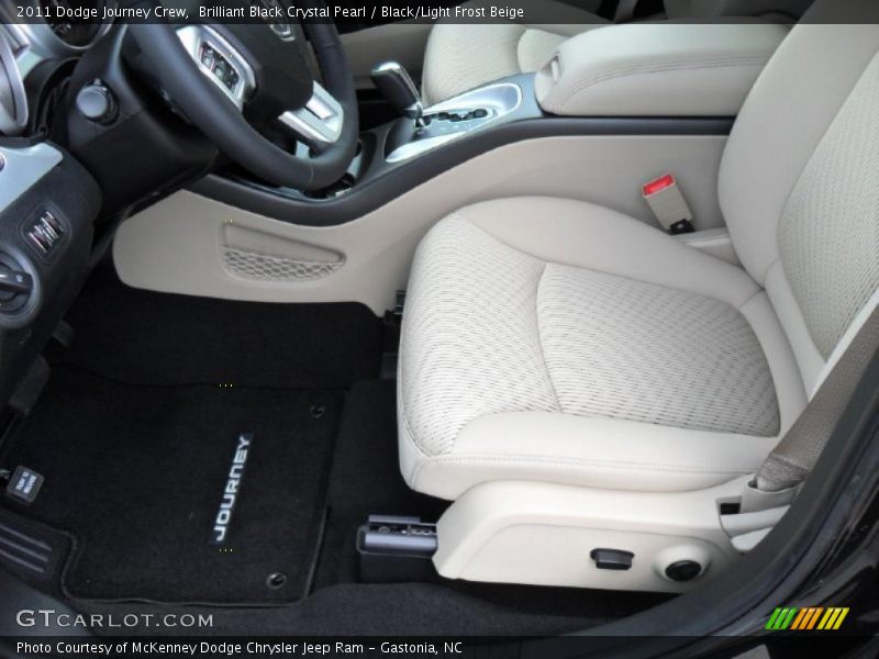 Brilliant Black Crystal Pearl / Black/Light Frost Beige 2011 Dodge Journey Crew