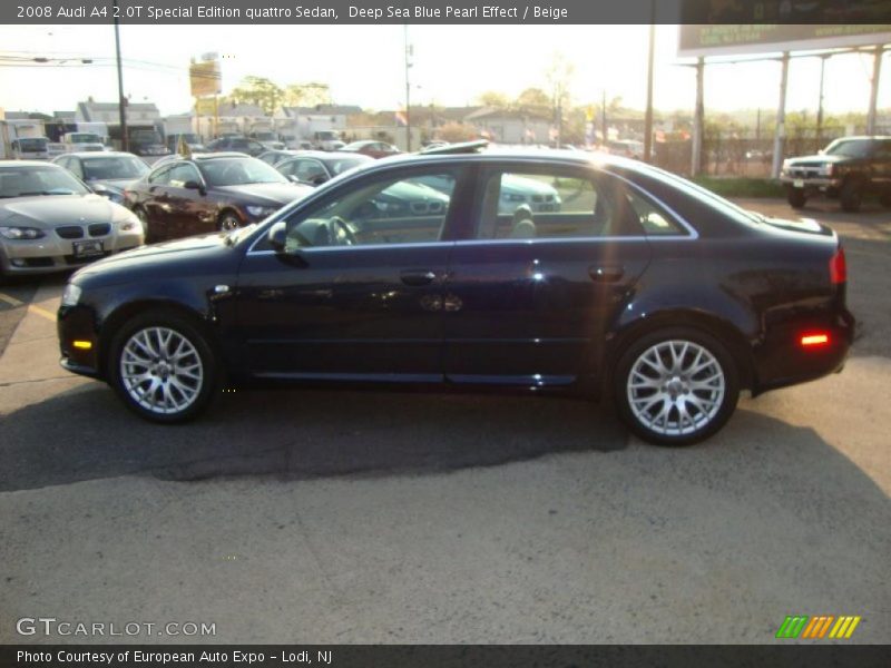 Deep Sea Blue Pearl Effect / Beige 2008 Audi A4 2.0T Special Edition quattro Sedan