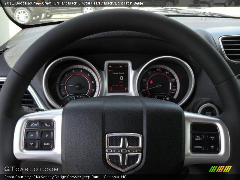 Brilliant Black Crystal Pearl / Black/Light Frost Beige 2011 Dodge Journey Crew