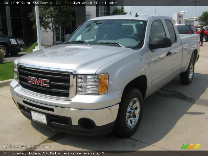 Pure Silver Metallic / Dark Titanium 2011 GMC Sierra 1500 Extended Cab