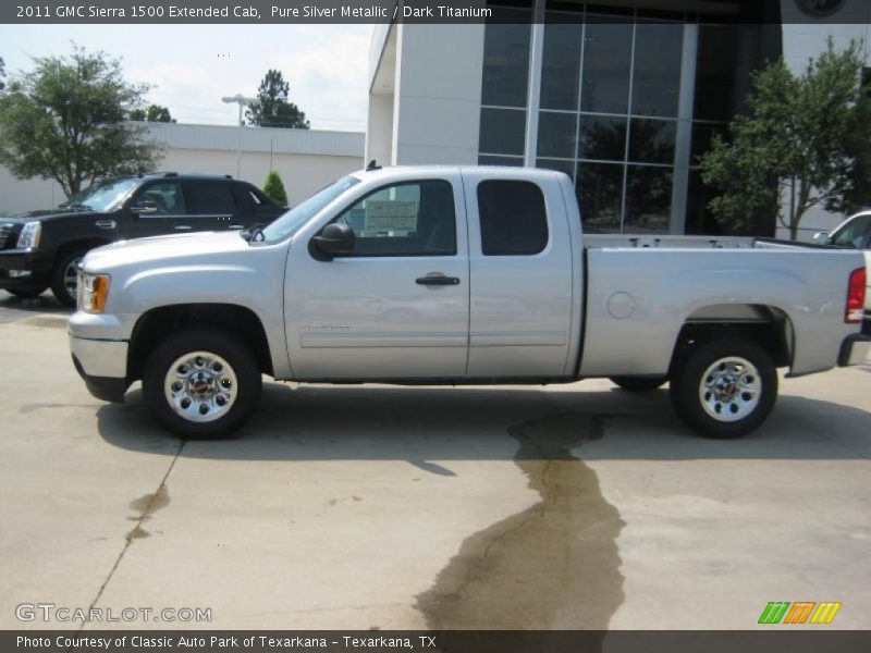 Pure Silver Metallic / Dark Titanium 2011 GMC Sierra 1500 Extended Cab