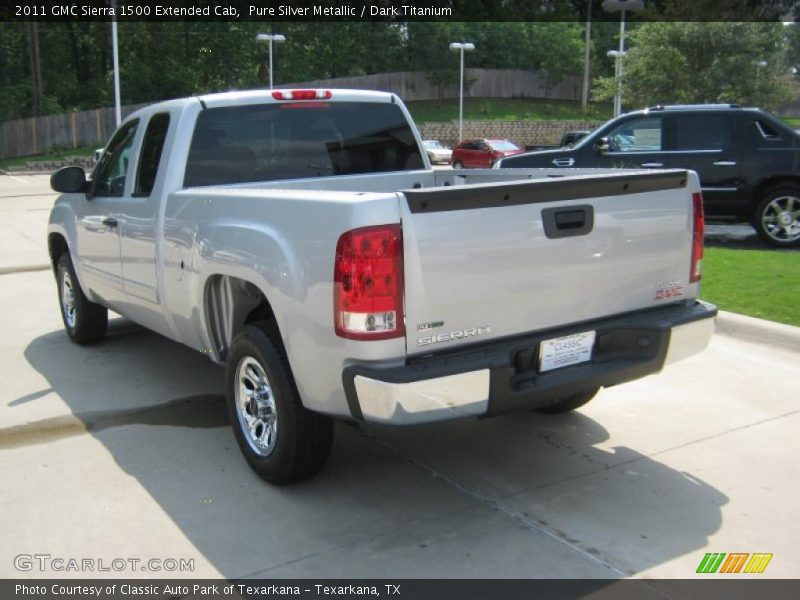 Pure Silver Metallic / Dark Titanium 2011 GMC Sierra 1500 Extended Cab