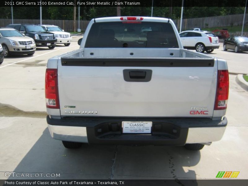Pure Silver Metallic / Dark Titanium 2011 GMC Sierra 1500 Extended Cab