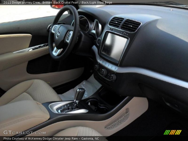 Brilliant Black Crystal Pearl / Black/Light Frost Beige 2011 Dodge Journey Crew