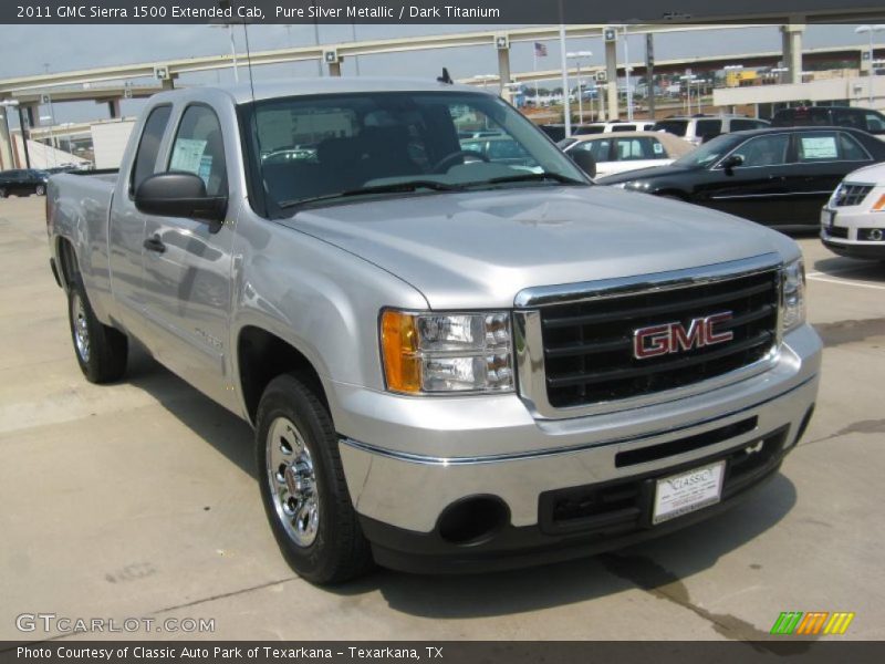 Pure Silver Metallic / Dark Titanium 2011 GMC Sierra 1500 Extended Cab