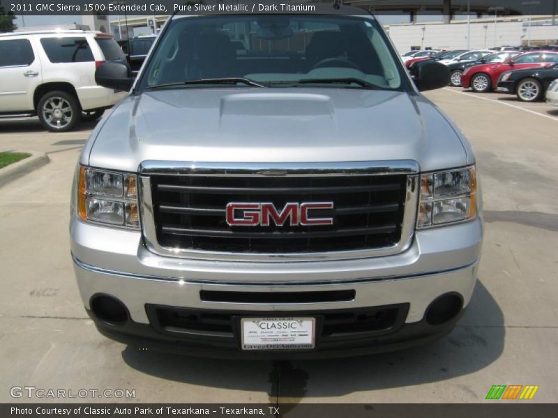 Pure Silver Metallic / Dark Titanium 2011 GMC Sierra 1500 Extended Cab