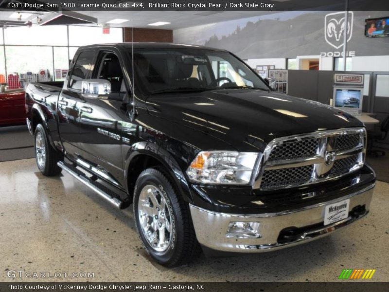 Brilliant Black Crystal Pearl / Dark Slate Gray 2011 Dodge Ram 1500 Laramie Quad Cab 4x4