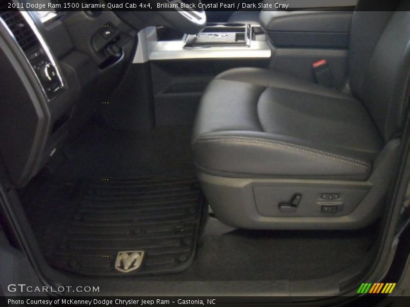 Brilliant Black Crystal Pearl / Dark Slate Gray 2011 Dodge Ram 1500 Laramie Quad Cab 4x4