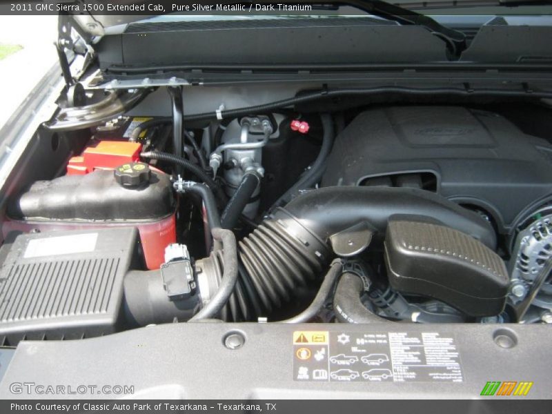 Pure Silver Metallic / Dark Titanium 2011 GMC Sierra 1500 Extended Cab