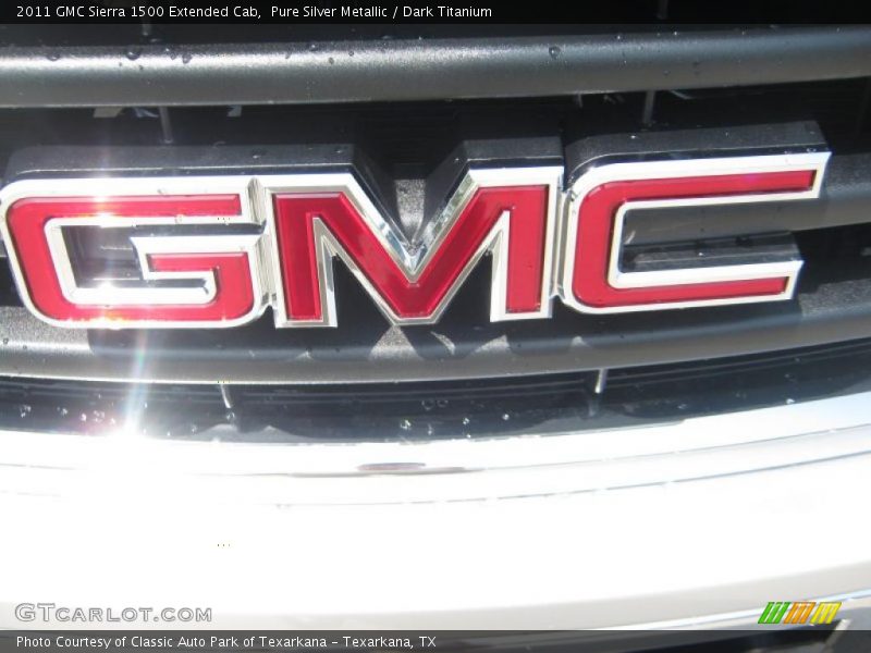 Pure Silver Metallic / Dark Titanium 2011 GMC Sierra 1500 Extended Cab