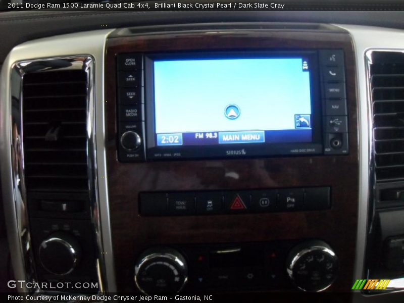 Brilliant Black Crystal Pearl / Dark Slate Gray 2011 Dodge Ram 1500 Laramie Quad Cab 4x4
