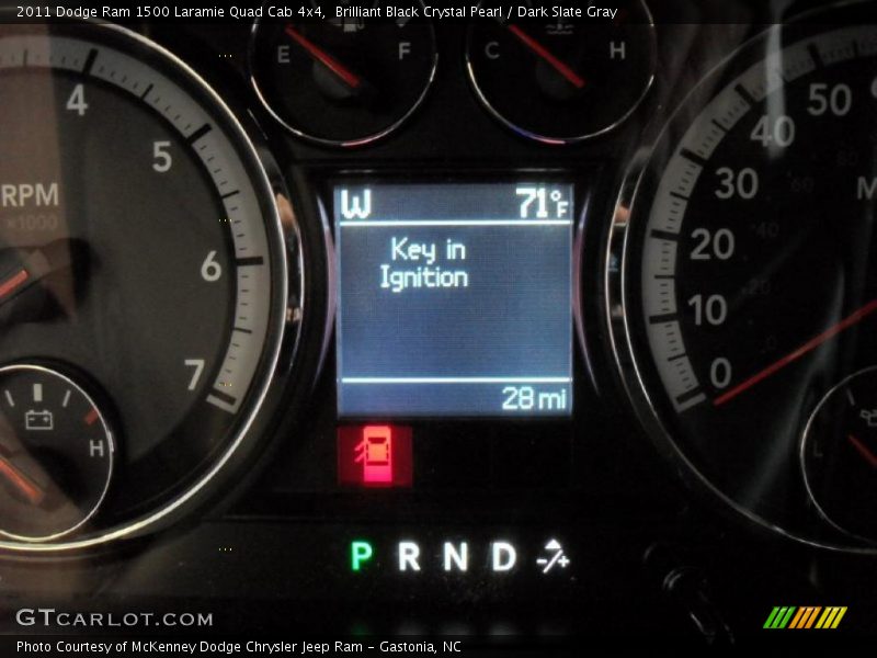 Brilliant Black Crystal Pearl / Dark Slate Gray 2011 Dodge Ram 1500 Laramie Quad Cab 4x4