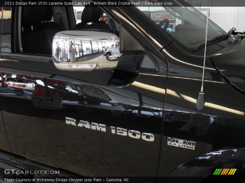 Brilliant Black Crystal Pearl / Dark Slate Gray 2011 Dodge Ram 1500 Laramie Quad Cab 4x4