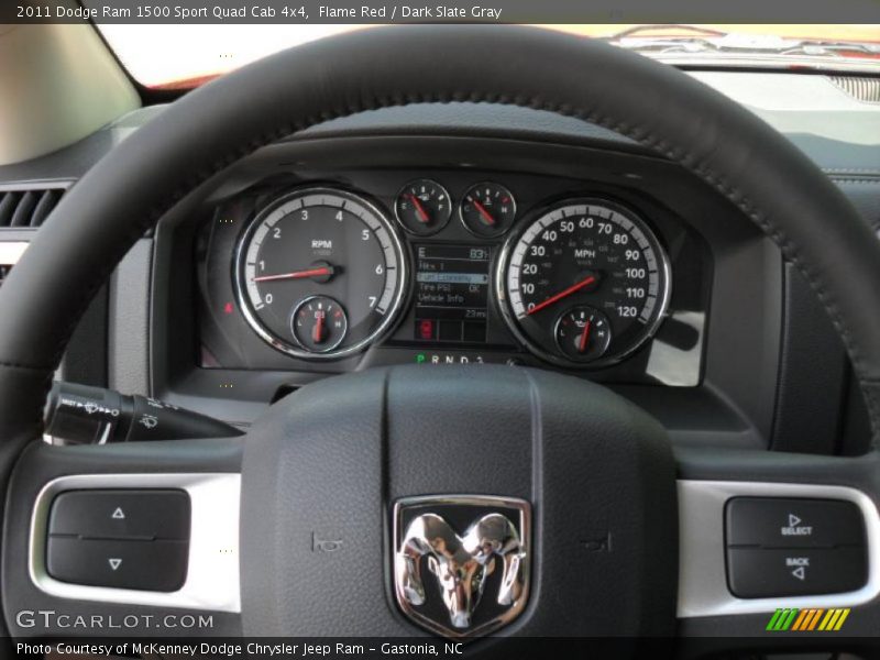 Flame Red / Dark Slate Gray 2011 Dodge Ram 1500 Sport Quad Cab 4x4