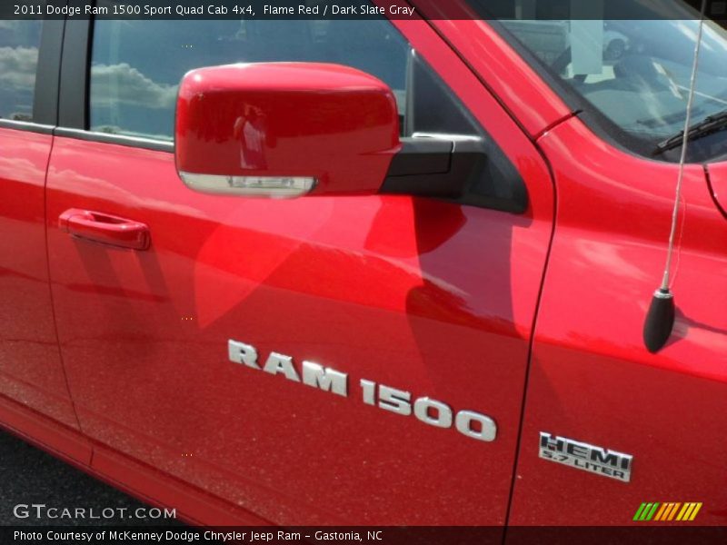 Flame Red / Dark Slate Gray 2011 Dodge Ram 1500 Sport Quad Cab 4x4