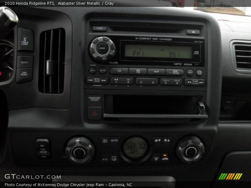Alabaster Silver Metallic / Gray 2010 Honda Ridgeline RTS