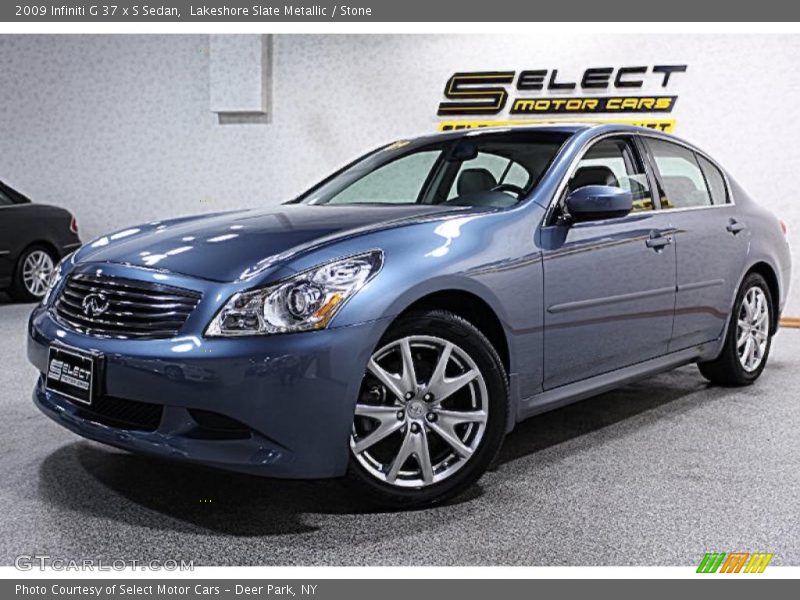 Lakeshore Slate Metallic / Stone 2009 Infiniti G 37 x S Sedan