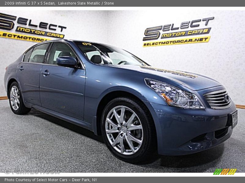 Lakeshore Slate Metallic / Stone 2009 Infiniti G 37 x S Sedan