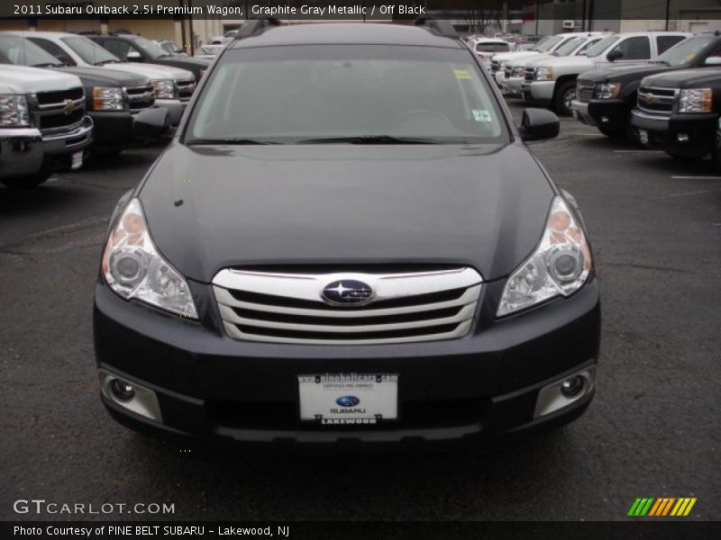Graphite Gray Metallic / Off Black 2011 Subaru Outback 2.5i Premium Wagon