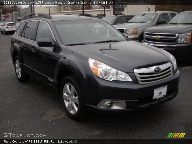 Graphite Gray Metallic / Off Black 2011 Subaru Outback 2.5i Premium Wagon
