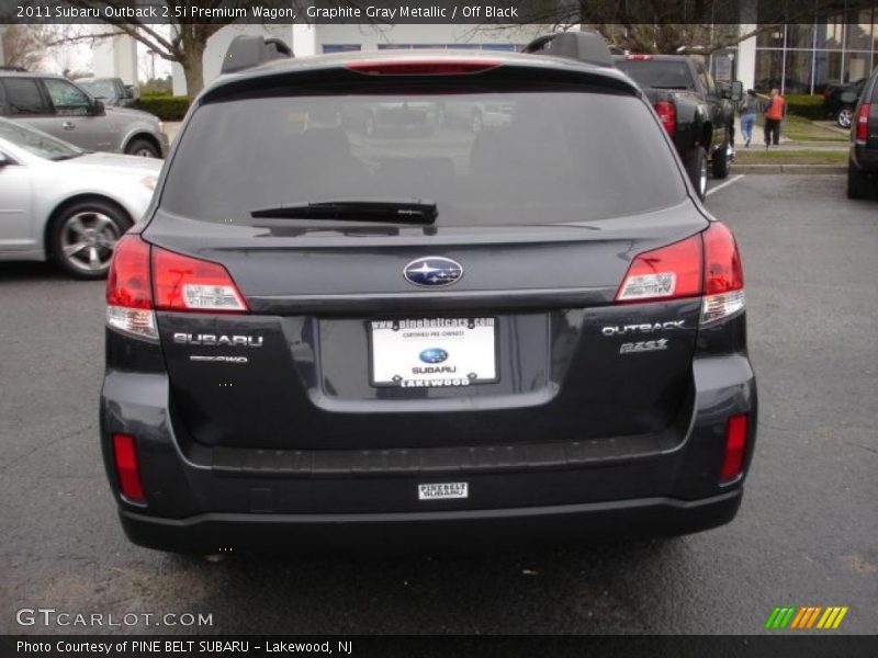 Graphite Gray Metallic / Off Black 2011 Subaru Outback 2.5i Premium Wagon