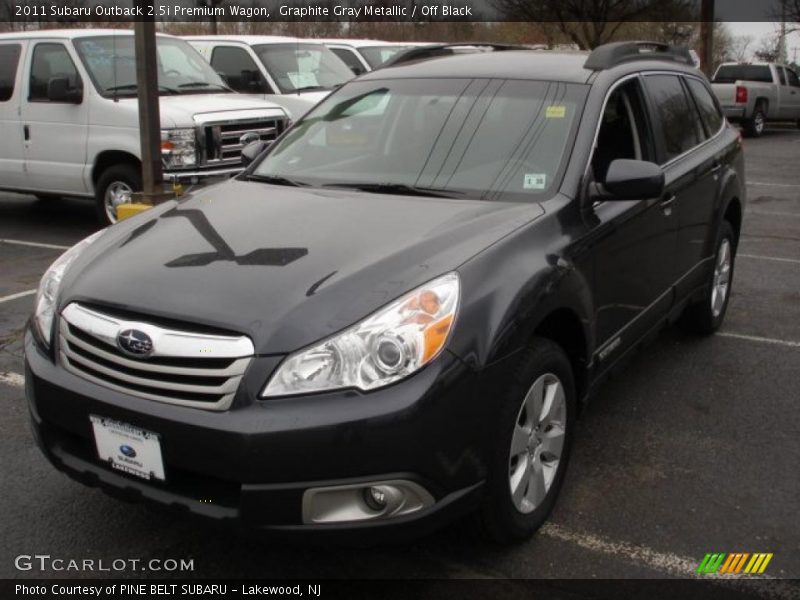 Graphite Gray Metallic / Off Black 2011 Subaru Outback 2.5i Premium Wagon
