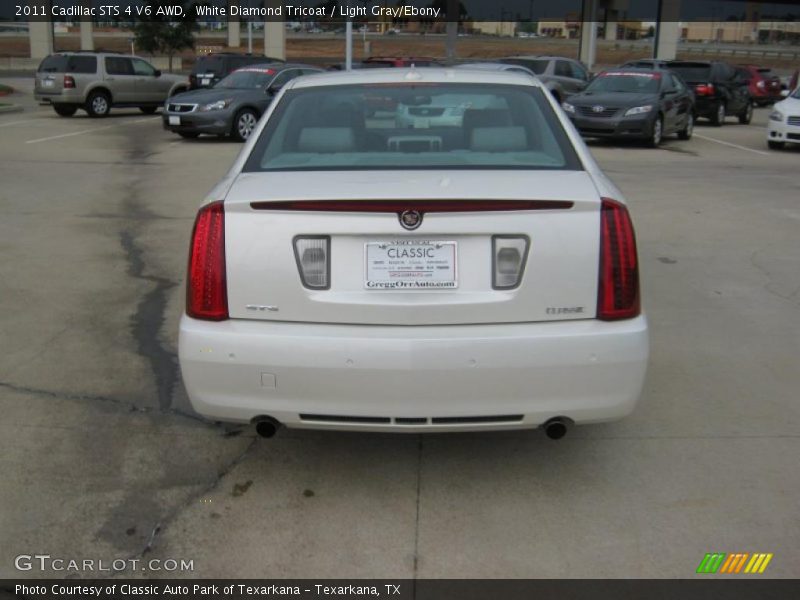 White Diamond Tricoat / Light Gray/Ebony 2011 Cadillac STS 4 V6 AWD