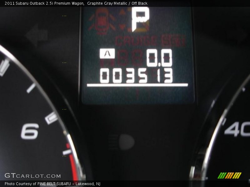 Graphite Gray Metallic / Off Black 2011 Subaru Outback 2.5i Premium Wagon