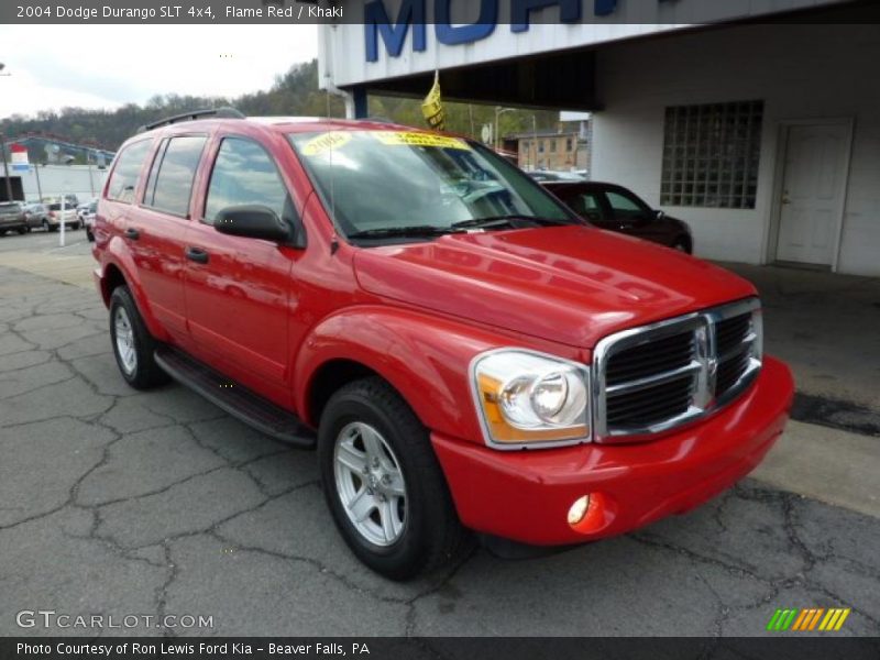 Flame Red / Khaki 2004 Dodge Durango SLT 4x4