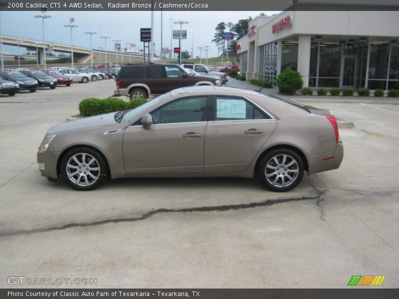 Radiant Bronze / Cashmere/Cocoa 2008 Cadillac CTS 4 AWD Sedan