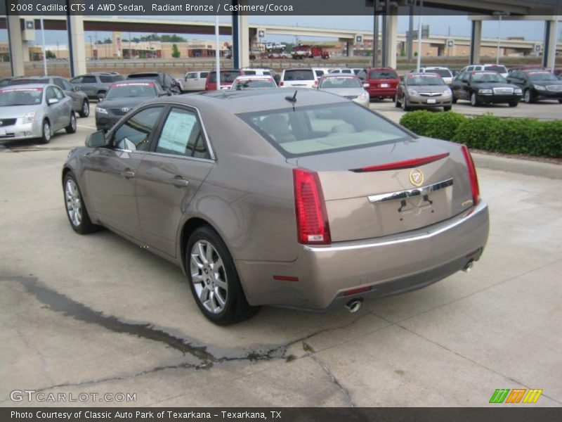 Radiant Bronze / Cashmere/Cocoa 2008 Cadillac CTS 4 AWD Sedan