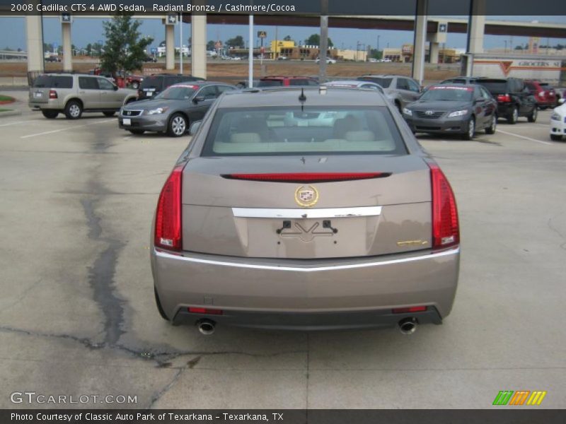 Radiant Bronze / Cashmere/Cocoa 2008 Cadillac CTS 4 AWD Sedan
