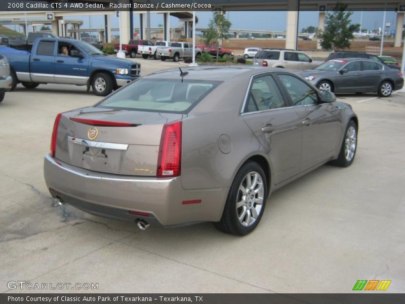 Radiant Bronze / Cashmere/Cocoa 2008 Cadillac CTS 4 AWD Sedan
