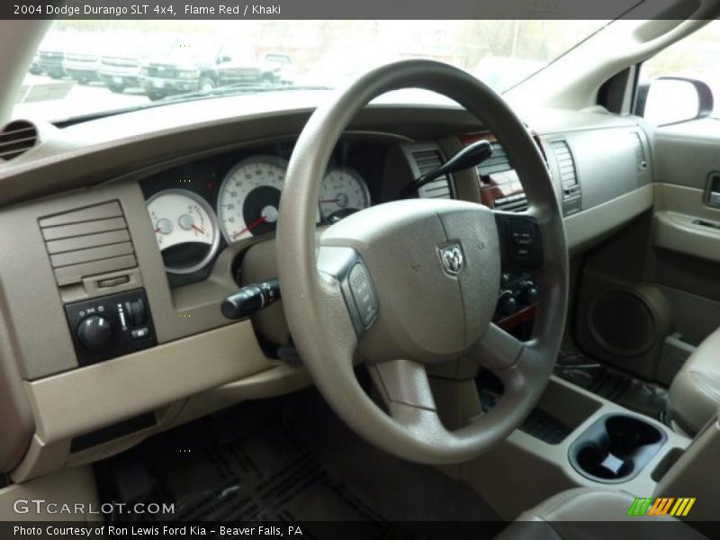 Flame Red / Khaki 2004 Dodge Durango SLT 4x4