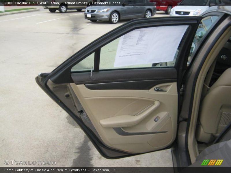 Radiant Bronze / Cashmere/Cocoa 2008 Cadillac CTS 4 AWD Sedan