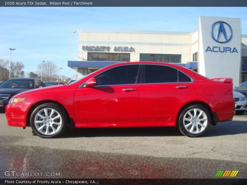 Milano Red / Parchment 2008 Acura TSX Sedan