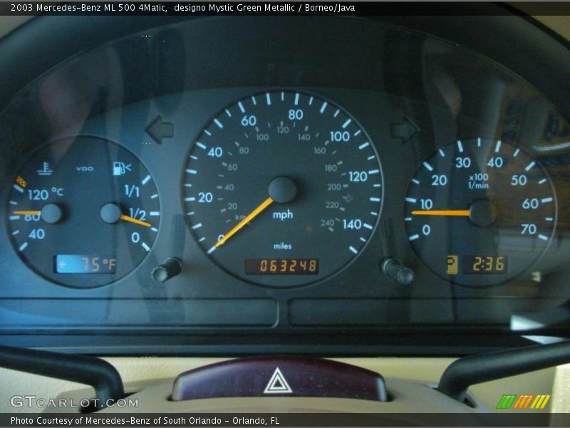  2003 ML 500 4Matic 500 4Matic Gauges