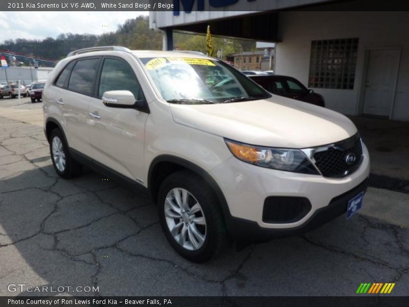 White Sand Beige / Beige 2011 Kia Sorento LX V6 AWD