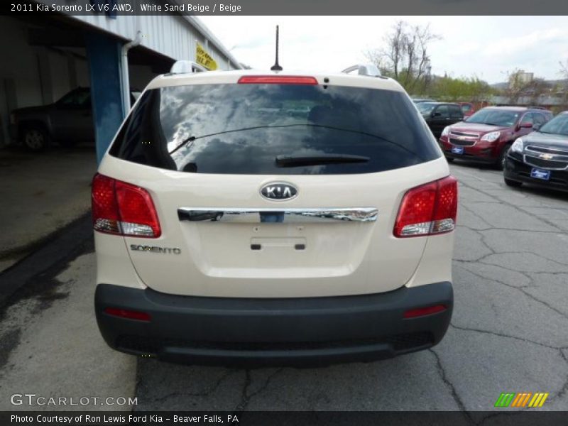 White Sand Beige / Beige 2011 Kia Sorento LX V6 AWD