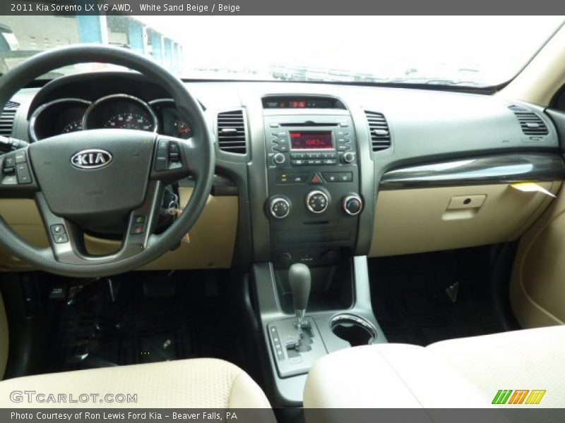 White Sand Beige / Beige 2011 Kia Sorento LX V6 AWD