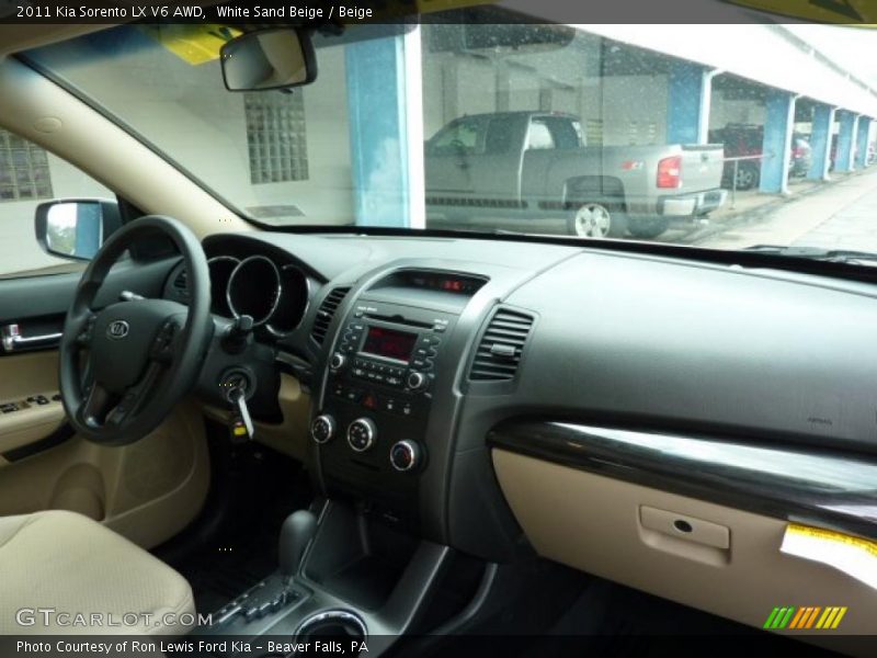 White Sand Beige / Beige 2011 Kia Sorento LX V6 AWD