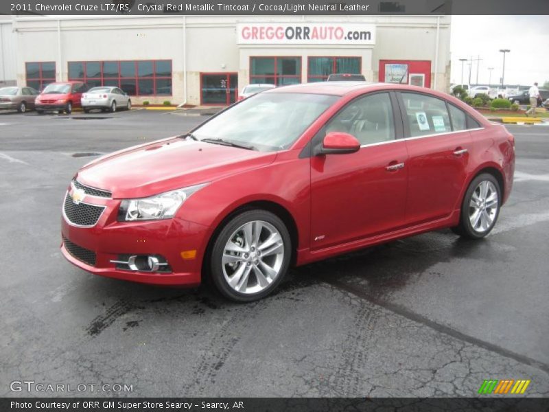 Crystal Red Metallic Tintcoat / Cocoa/Light Neutral Leather 2011 Chevrolet Cruze LTZ/RS