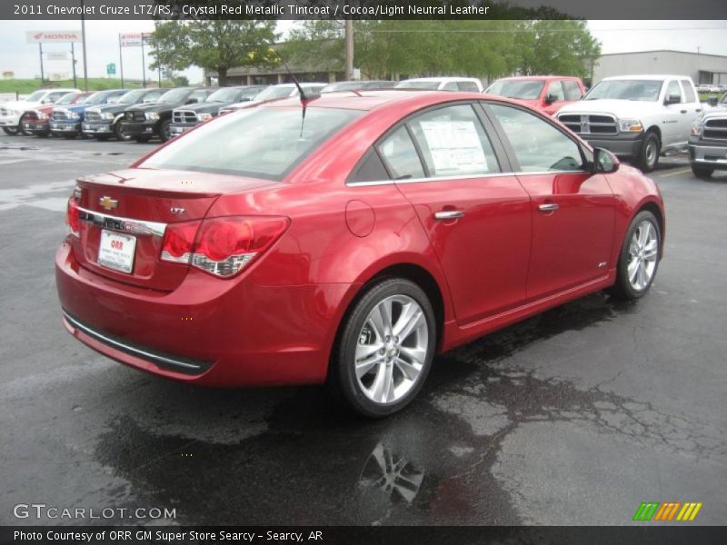 Crystal Red Metallic Tintcoat / Cocoa/Light Neutral Leather 2011 Chevrolet Cruze LTZ/RS